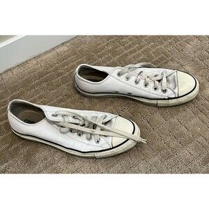 Converse All Star White Leather 6M 8W